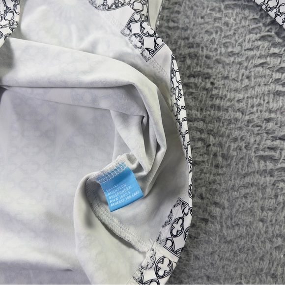 J McLaughlin Top Womens Small White Geometric Catalina Cloth 3/4 Sleeve Preppy - Picture 5 of 6